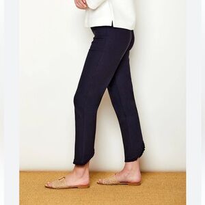 Sara Campbell Black Sheri Pant w/ Faux Tulip & Self Ruffle Hem Size Small